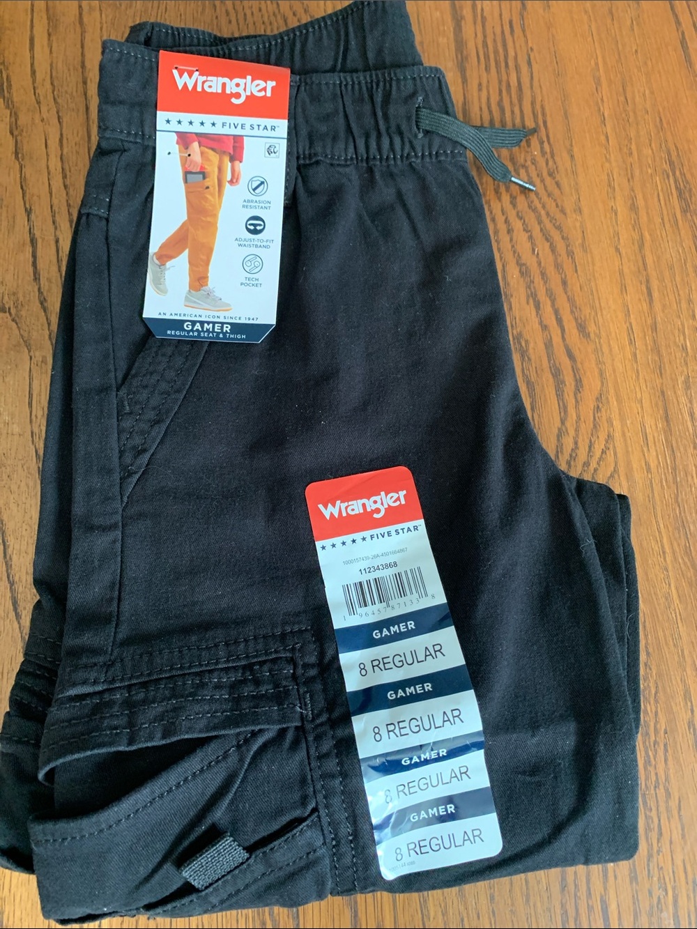 Wrangler Black Kids Casual Cargo Pants